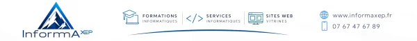 InformAxep, formations et services informatiques, sites web vitrines