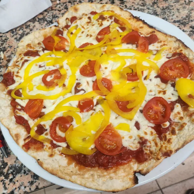 Pizza végétarienne artisanale la Potage de la Pizzeria La Flambée de Thierry